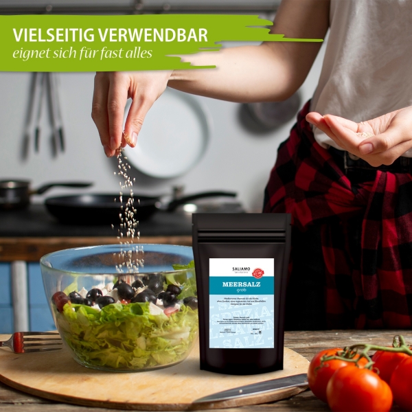 1KG mediterranes Meersalz grob  ohne Zusätze